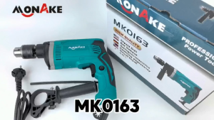 MONAKE German Tool Mesin Bor 13mm Impact Drill Tangan Listrik Electric Drill Koper Set Besi Bor Beton Kayu Tembok Putaran Bolak balik Full Tembaga MK650T