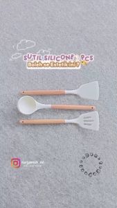 Spatula Set Silikon isi 3 IN 1 GOHAPPY SUTIL SILICONE 3PC PERALATAN DAPUR SODET SILICON Alat Masak Tahan Panas