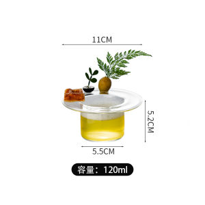 Creative Transparent Glass Bowl  Style Heat Resistant Breakfast Pudding Bowl High Aesthetic Value Oats Yogurt Dessert Bowl
