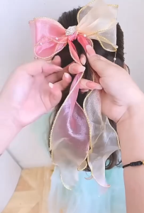 พร้อมส่งจากไทย กิ๊บติดผม เจ้าหญิง สายยาว ผูกเป็นเปียกับผมได้ น่ารักมาก กิ๊บถักเปียแฟนซี Mookrin