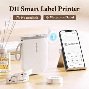 NIIMBOT D11 Thermal Label Printer 300dpi Mini Bluetooth Inkless Label Maker Beauty Jewelry Horticulture Medical Journal Sticker Smart Inkless Label Machine Included Label Paper
