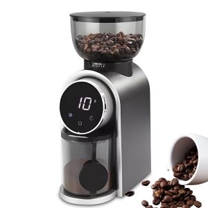Coffee Bean Grinder Home Touch Screen Electric Conical Burr Grinder Small Hand Pour Over Coffee Italian Steel Core Grinder