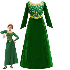 Fantasy Fiona Cosplay Girls Dress Carnival Christmas Halloween Costume Cartoon Monster Green Birthday Party Dresses Kids Clothes