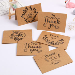 Thank You Card Goodbye Card Wishing You Luck Card Fresh Style Folded Design Non-Musical Versatile Greeting Card for Festivals