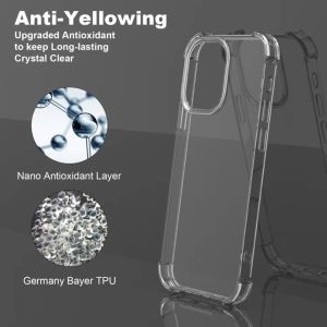 IPHONE Ốp Lưng Cường Lực Cao Cấp Trong Suốt Cho Dòng IPhone 11 12 13 14 15 16Series IPhone X/XS/XSMax/XR