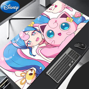 Bandai | 90x40cm Mouse Pad P-Pokemon Jigglypuff Gamers Extended Game Mousepad Laptop Desk Mouse Mat Gaming Keyboard Rubber Durable Carpet