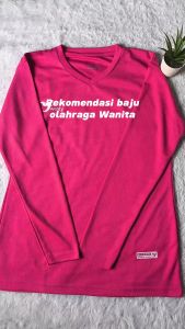 Baju Olahraga Atasan Wanita Lengan Panjang Kaos Jersey Dry Fit Running Zumba Lari Yoga Senam Fitness Volly Futsal Sport