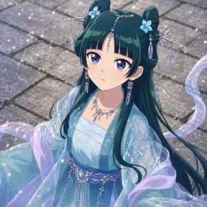 Bandai | 5D DIY Diamond Painting Cute Maomao Scene The Apothecary Diaries Anime Art Full Drill Rhinestone Wall Decor Craft Kit Home Gift