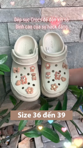 Dép Sục Nhựa CROSS CRUSH đế cao 7cm siêu êm (tặng 10 sticker 2D ngẫu nhiên)