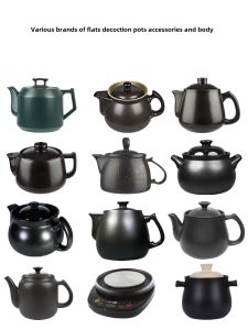 Flats Chinese Medicine Pot Old-Fashioned Boiled Traditional Chinese Medicine Pot Household Medicine Boiling and Frying Casserole Dedicated for Traditional Chinese Medicine Decocting Pot Base