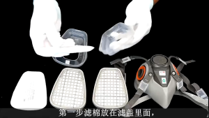 6200 7-in-1 Gas Mask Respirator Half-Face Spray Paint Anti-Dust Chemical Safety Mask Filters