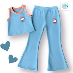 Flare set-cotton terno tank top and flare pants (ambel) for kids and toddlers comfy and fashionable affordable