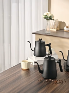 Intelligent temperature control hand brewed stainless steel coffee pot fine mouthed kettle