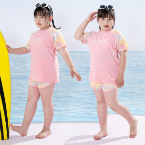 plus Size Girls Swimming Suit 12 Years Old Style Cover up Separate Design for Children to Swim Suitable for Hot Springs