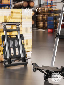 Foldable Mr. Grocery Shopping Cart Home Use Cargo Flatbed Retractable Pulling Cart Portable Storage Organizer from China