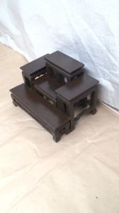 PHRAE WOOD โต๊ะหมู่บูชาไม้สักแท้ หมู่ 5 หน้า 4 (ตัวลูก) สีโอ๊ค กว้าง 30 ซม. ยาว 40 ซม. สูง 26 ซม.