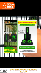 STOPER SANGKAR BURUNG KOTAK aksesoris variasi kandang penjepit cepuk