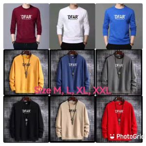 Diskon Spesial Sweater Keren Crewneck Elegan Kaos Pria Kekinian Sweatshirt Trendy Sweter Cowok Dfar