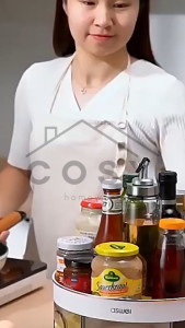 COSY Tempat Bumbu Dapur Berputar Banyak Sekat / Tempat Toples Bumbu Dapur / Sekat Bumbu Dapur Bahan Tebal Estetik Aesthetic