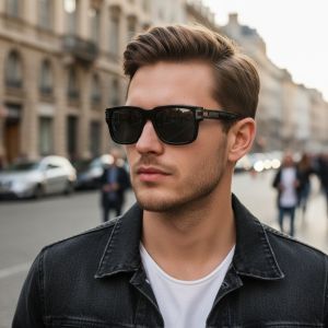 New Oversized Square Polarized Men Sunglasses With Metal Trims Minimalist And Sleek-Styled Shades 853