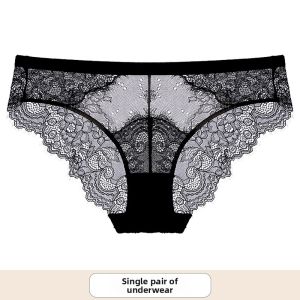 CHENGCHE | Transparent Lacy Seamless T-back Large Size Red Auspicious Underwear