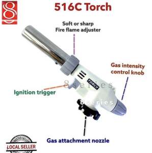 (SG SELLER) Blowtorch gas burner for cooking and bbq welding and bbq ignition flame gun blow torch and butane gas