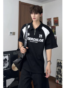 Loose Fit Mens Polo Shirt Short Sleeve Turn-down Collar T-shirt Breathable Summer Fashion Casual Brand Design Half Sleeve