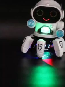 Dance Robot Electric Pet Musical Shining Toy 6 Claws Octopus Spider Robot Educational Interactive Toys for Children‘sToy Gift