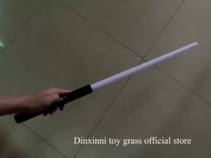 RGB Metal Lightsaber Cosplay Sword Toy FX Duel Light Sword Charging Heavy Dueling 1 Set Sound 14 Color Changing