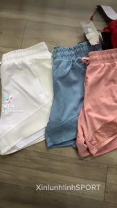 Quần Đùi Thể Thao-Gym - YoGa mẫu hai lớp có túi