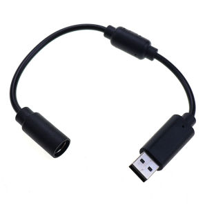 JCD For Xbox 360 Game Controller Gray Black W/ Magnetic Ring Handle Connection Conversion Line USB Breakaway Cable Adapter Cord