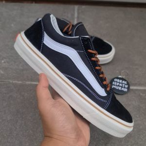 OBRAL SEPATU VANSSE OLD SKOOL VAULT BLACK BROWN IMPORT QUALITY 36-43 SEPATU SEKOLAH HITAM TALI COKLAT VULCANIZED KANVAS MURAH 100%