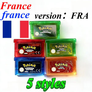 Takara Tomy | pokemon GBA game cartridge version e meraude Rubis saphir green and red leaf flame French FRA For Boy Advance GBA SP NDS