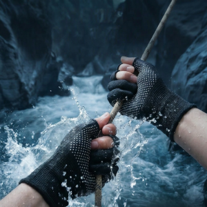 Terrain Kun | Non-slip Partial Finger Exposed Breathable Anti-odor Durable Outdoor Gloves