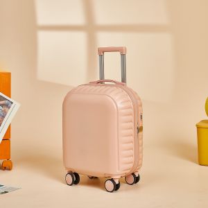 Lightweight Mini Travel Suitcase 18 Inch Childrens Thickened Durable Password Boarding Box Girls Carry-On Luggage with Wheel