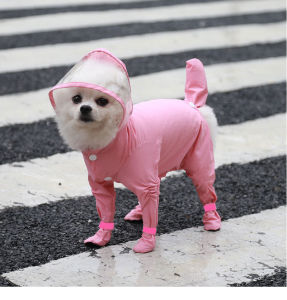 Pet Dog and Cat Waterproof Jumpsuit Raincoat