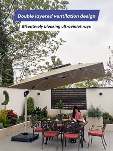 SPORT Payung Besar Patio Garden Umbrella Outdoor Waterproof Payung Taman Outdoor Sunshade for GardenYardBeachMarket