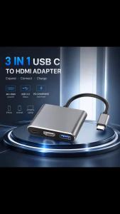 SGP Hybrid | Bộ Chuyển Đổi USB C 3 Trong 1 - Hub HDMI Tương Thích Bộ Chuyển Đổi Sạc USB 3.0 Type-C Cho iPhone Samsung Huawei Xiaomi Laptop MacBook