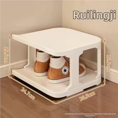 RUILONGJI | Slim Tall Plastic Shoe Rack for Home Entryway Narrow Space Storage Organizer with 7 Layers for Shoes and Slippers