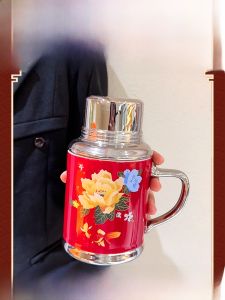 Retro Creative Large Capacity Ceramic Mugs Wedding Gift Couple Water Pot Style Breakfast Mugs Korean Style Popular Elements