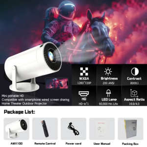 ANYTROX HY300 Pro+ 4K UHD Projector with 2.4/5G WiFi & Bluetooth 5.0 Android 11.0 for Home Cinema