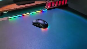 HXSJ | Wireless Mouse with RGB Lighting - Rechargeable 2.4G Optical Right-Handed Design Dual Mode Wireless Mouse for Gaming & Office
