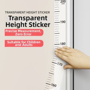 JIFANPAUL | Transparent Minimalist Child Height Measurement Wall Sticker Easy to Remove