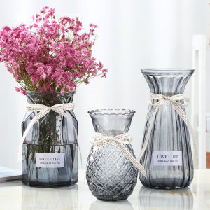 Bộ Ba Bình Hoa Thủy Tinh Bắc Âu Trong Suốt Sáng Tạo Phòng Khách Hoa Hồng Hoa Cúc Sử Dụng Tại Nhà Bình Hoa Trang Trí
