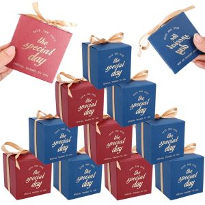3Pcs Valentines Day Gift Box Candy Chocolate Paper Packaging Boxes with Ribbon Anniversary Surprise Gifts Wedding Decorations