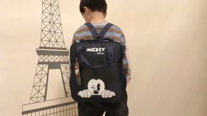 SG Stock Cute Mouse Kid Tuition School Art Work 3 Ways Kids Sling Shoulder Hand Carry Tote Messenger Backpack Bag