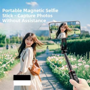 Selfieshow | Portable Magnetic Selfie Stick Handheld Bluetooth Camera Tripod Stand For Mobile Phone Photography Live Broadcast Anti- shake 360° Rotation