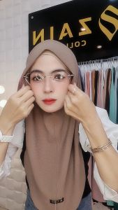 Zain - Jilbab Instan Lasso M Hijab Bergo Pet Malay Jersey Knit Jilbab Daily Instan