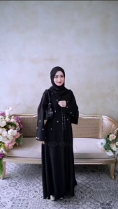 COD Dress Terbaru / Mecca Dress Bahan Ceruty Babydoll apk Payet / Dress Lebaran / Gamis Termurah