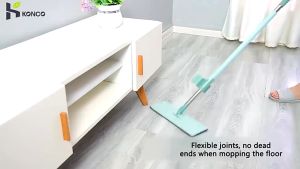 Flat Mop with 1 Microfiber Mop Pads Washing Floor Mop Hand Free Cleaning Mops for Home Household Cleaning Tool